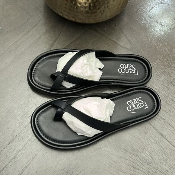 Franco Sarto Oren Womens Faux Leather Slip On Slide Sandals - Picture 9 of 9